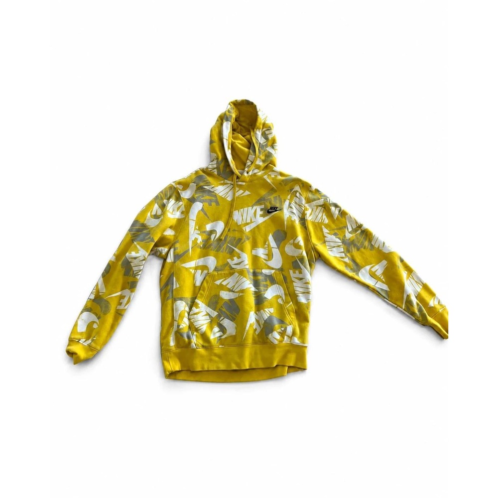 Nike Sportswear all-over print hoodie (M) | Yellow | Good